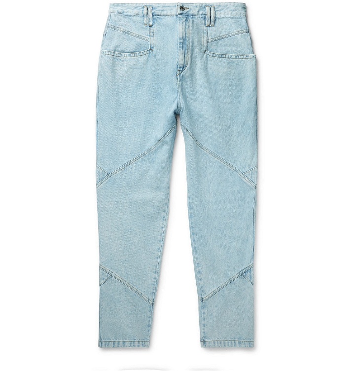 Photo: ISABEL MARANT - Jowland Tapered Panelled Denim Jeans - Blue