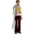 Acne Studios White and Yellow Applique Crewneck Sweater