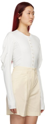 LOW CLASSIC White Slim Buttoned Bodysuit