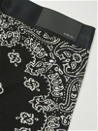 AMIRI - Printed Stretch Cotton and Modal-Blend Boxer Briefs - Black