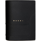 Marni Black Saffiano Leather Bi-Fold Wallet