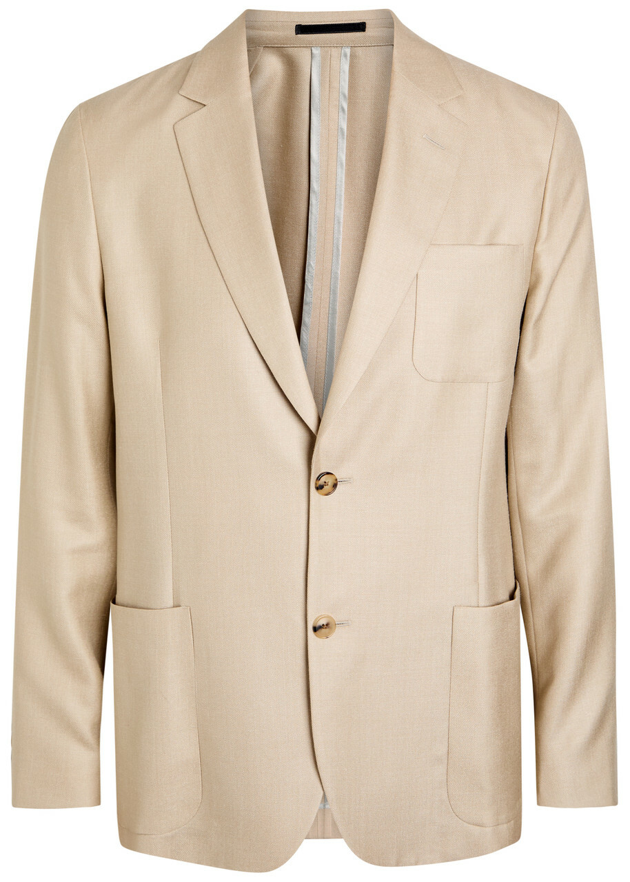 Paul Smith Wool and Silk-blend Blazer Beige