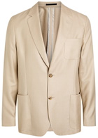 Paul Smith Wool and Silk-blend Blazer Beige