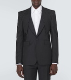 Alexander McQueen Pinstripe wool and mohair suit jacket