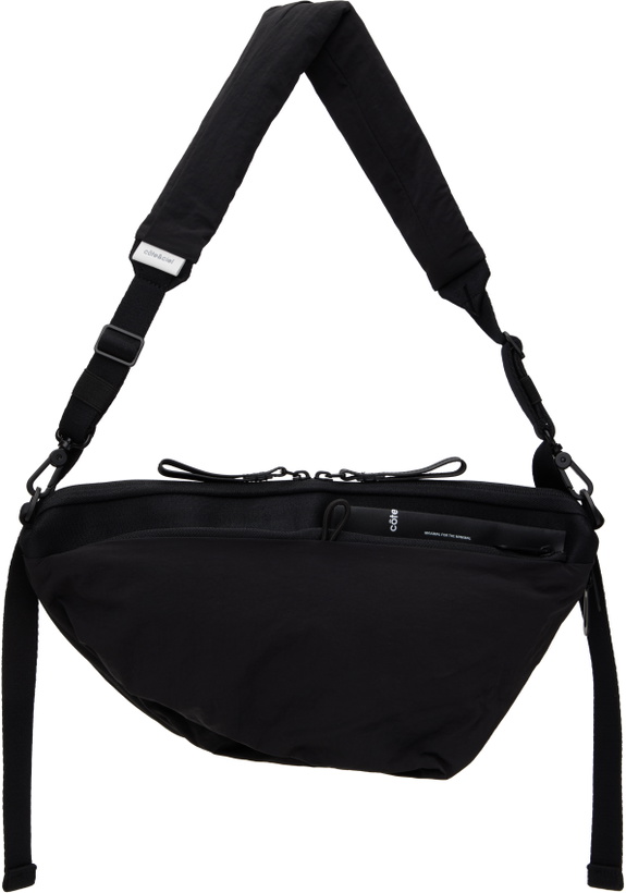 Photo: Côte&Ciel Black & Green Orne Smooth Reversible Bag