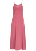 Chloe Lace-trimmed Silk Midi Dress Mauve