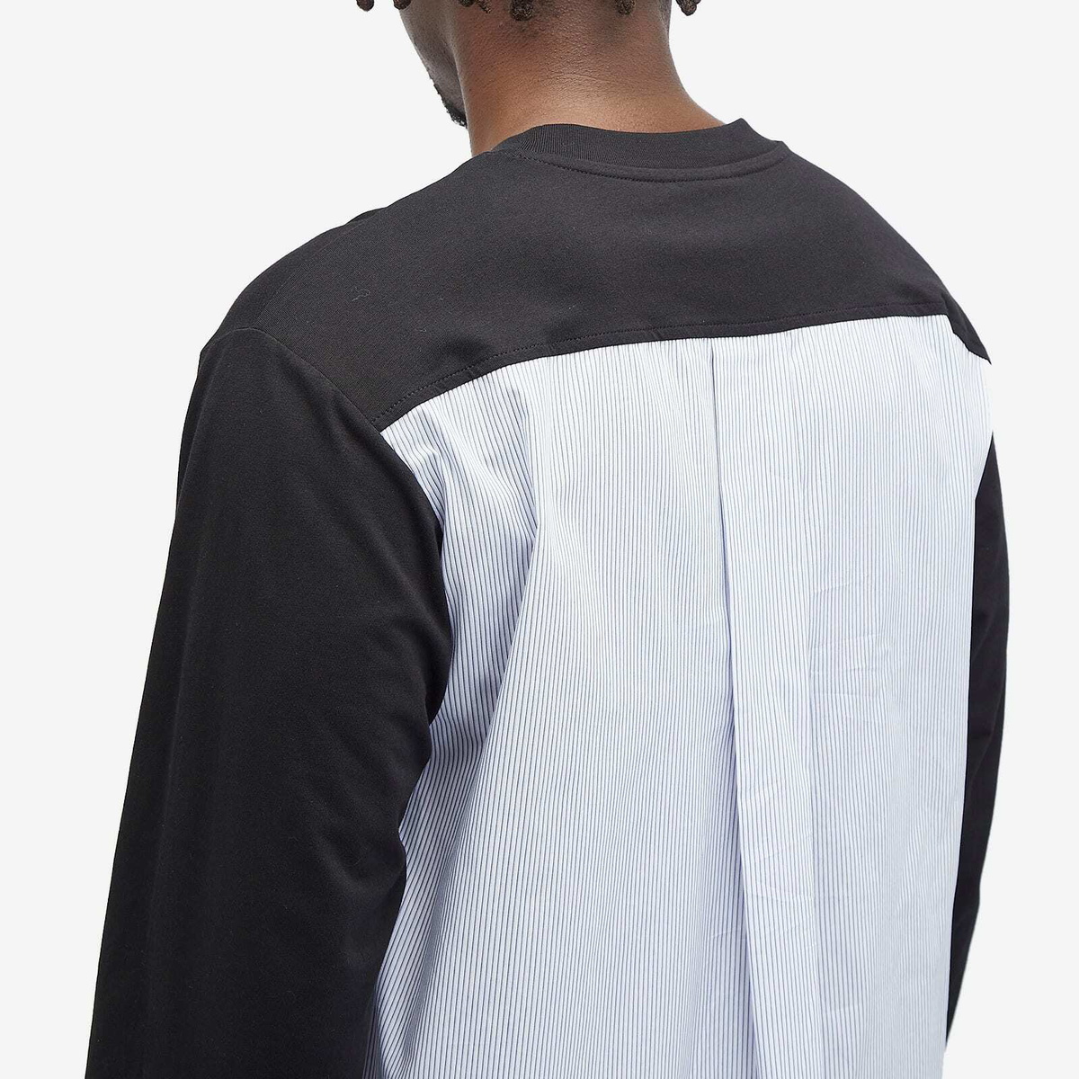 Dries Van Noten Men's Hemron Poplin Back Long Sleeve T-Shirt in
