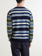 Paul Smith - Striped Wool and Cotton-Blend Sweater - Blue