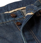 visvim - Social Sculpture 01 Slim-Fit Distressed Selvedge Denim Jeans - Men - Indigo