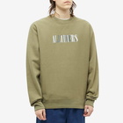 Alltimers Men's Midtown Heavyweight Embroidered Crew Sweat in Olive