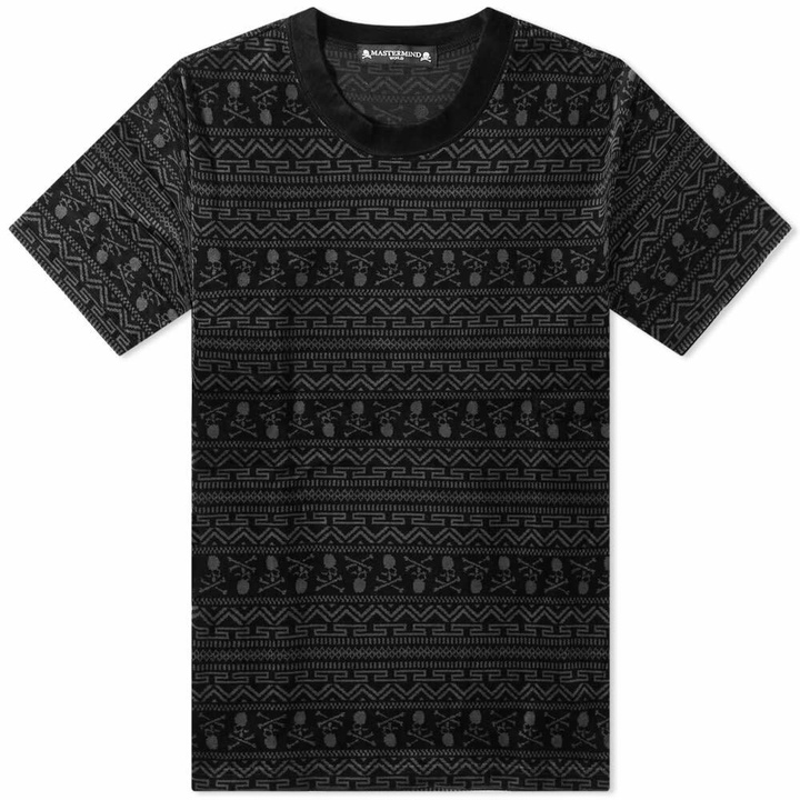 Photo: MASTERMIND WORLD Men's Tribal Skull Velour T-Shirt in Black