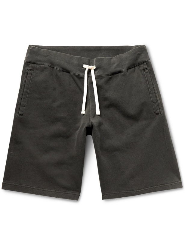 Photo: BEAMS PLUS - Pigment-Dyed Loopback Cotton-Jersey Drawstring Shorts - Black - M