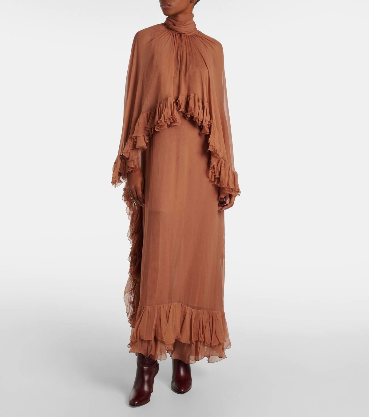Chloé Ruffled silk muslin gown