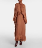 Chloé Ruffled silk muslin gown