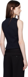 rag & bone Navy Mariana Textured Vest