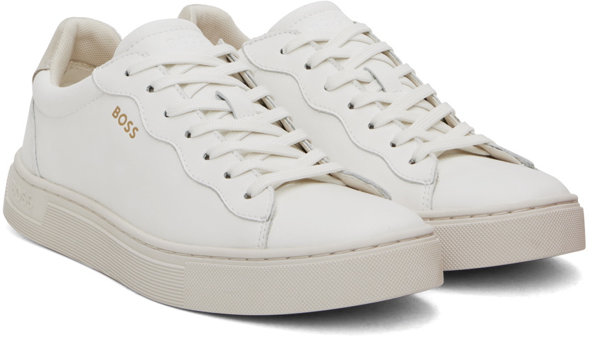 BOSS White Logo Sneakers