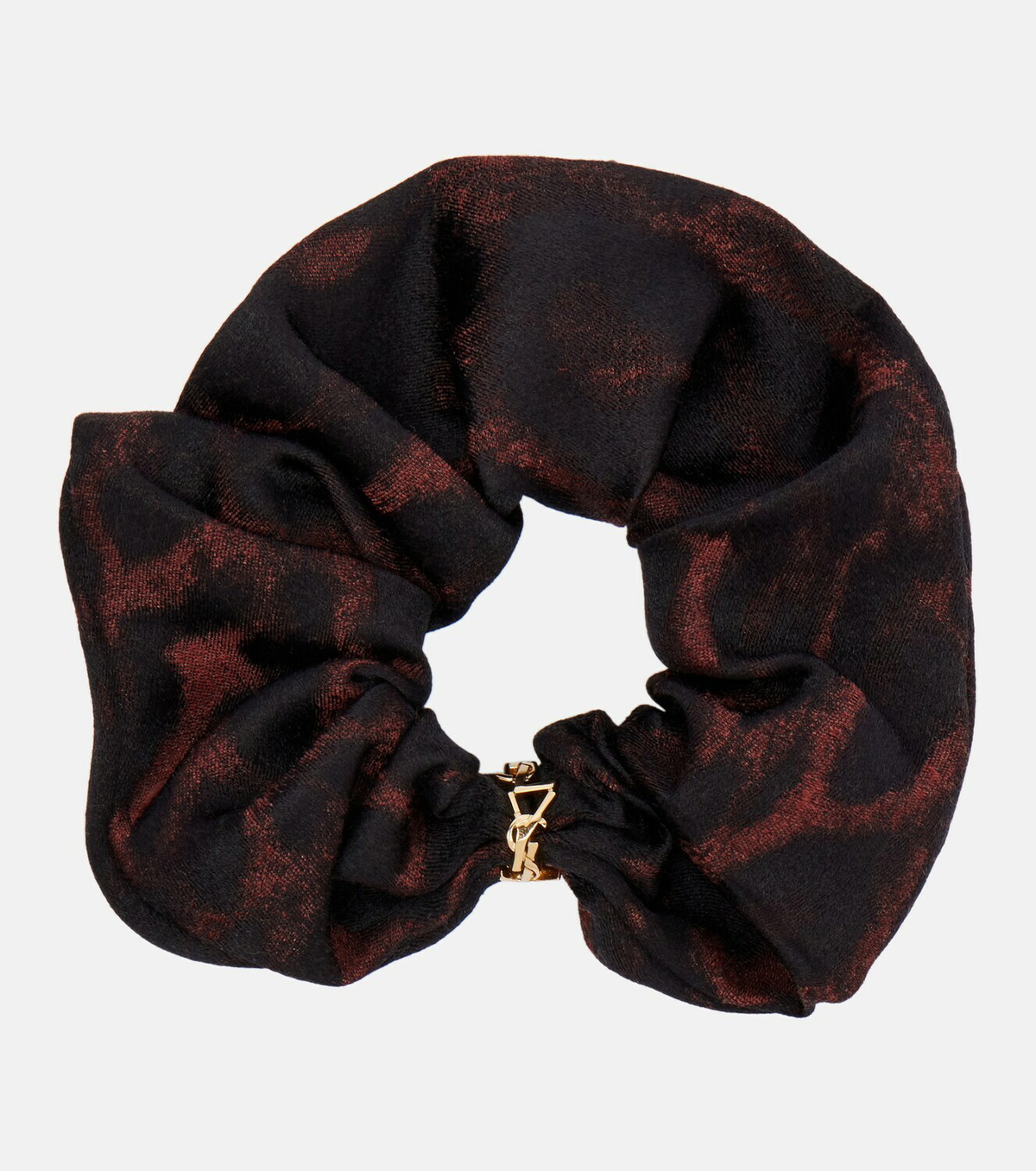 Saint Laurent Printed silk and cashmere scrunchie