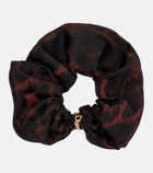 Saint Laurent Printed silk and cashmere scrunchie