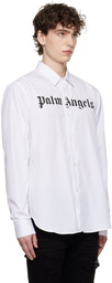 Palm Angels White Logo Shirt