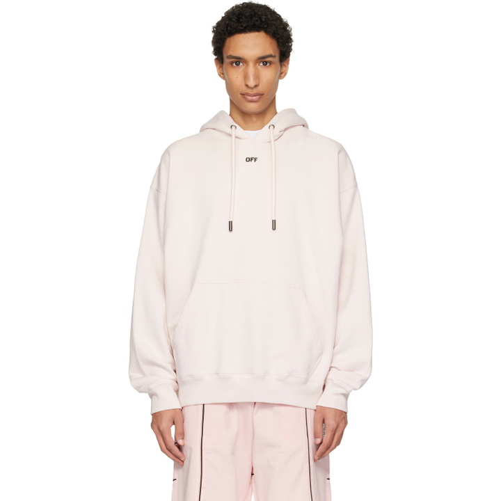 Photo: Off-White Pink Paint Arrow Skate Hoodie
