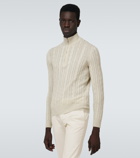 Loro Piana - Mezzocollo Treccia cashmere sweater