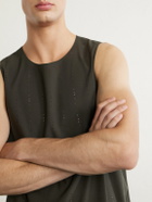 On - Post Archive Faction Zero Perforated Reycled-Jersey Running Top - Black