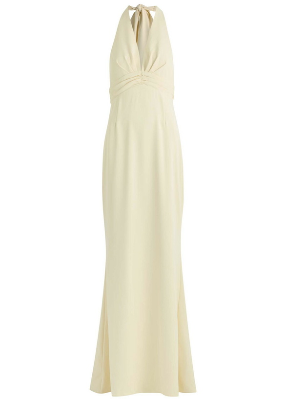 Photo: Odd Muse Halterneck Twill Maxi Dress Yellow