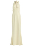 Odd Muse Halterneck Twill Maxi Dress Yellow