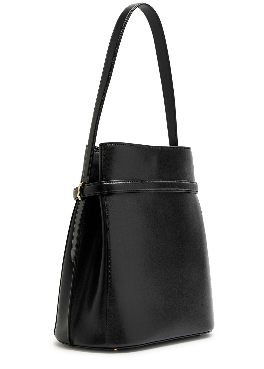 Toteme Belted Leather Bucket bag - Black - One Size