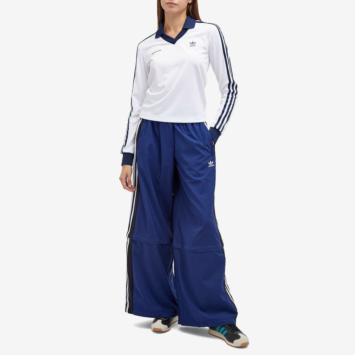 Adidas Women's Rasant Oversized Zip Off Track Pants in Dark