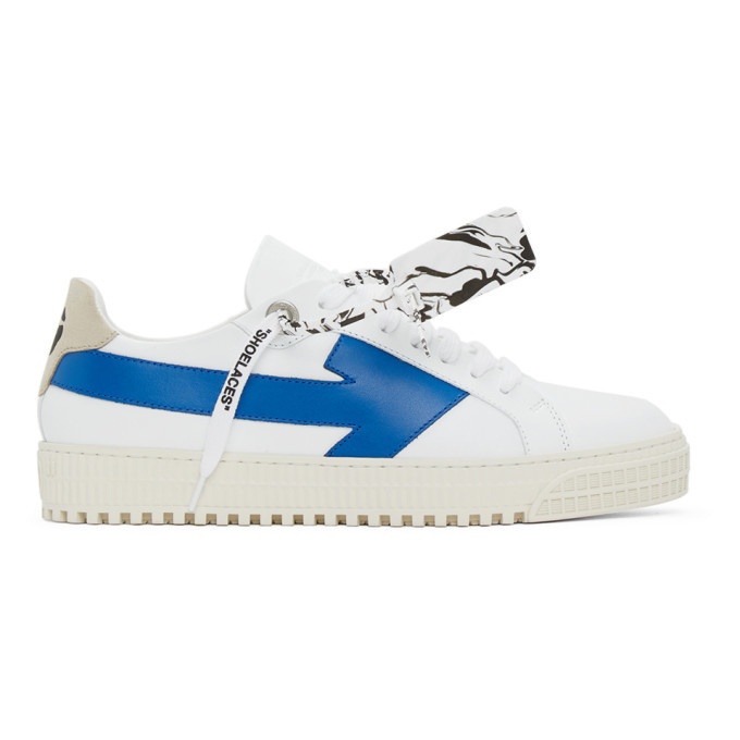 Photo: Off-White White and Blue Arrows Sneakers