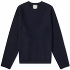 Wooyoungmi Men's Textured Crew Knit in Navy