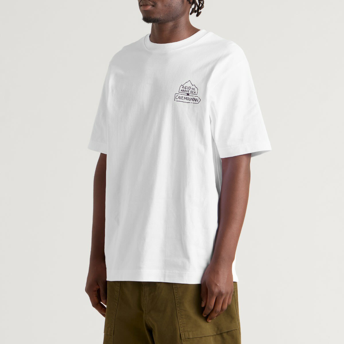 Café Mountain Men's Refuge T-shirt in White