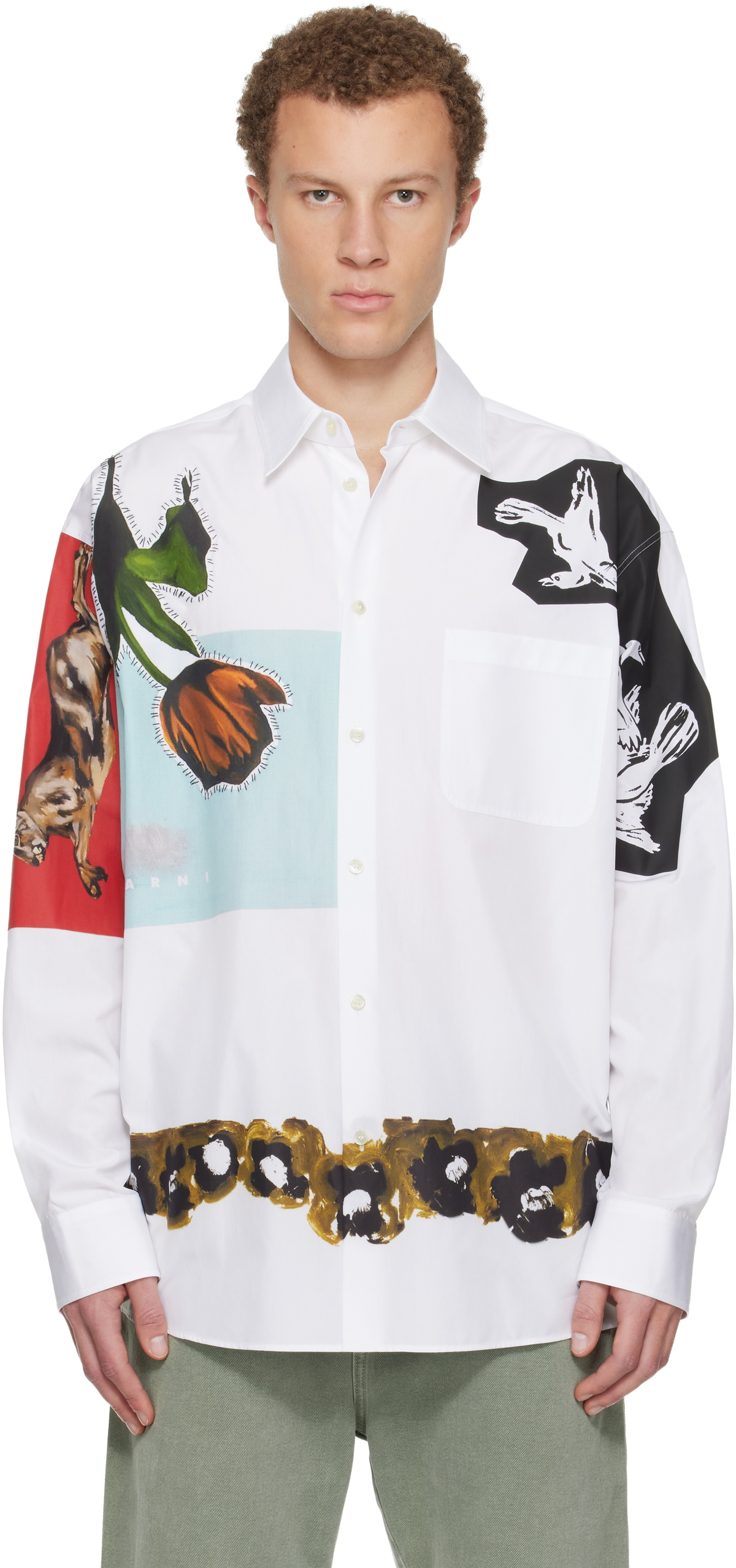 Marni White Artists' Capsule Poplin Shirt