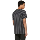 Haider Ackermann Black and White Perfusion Stripe T-Shirt