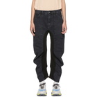 Stella McCartney Black Ruched Jeans