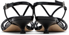Aeyde Black Amara Patent Leather Heeled Sandals