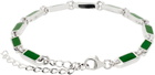 MAPLE Silver & Green Poncho Bracelet