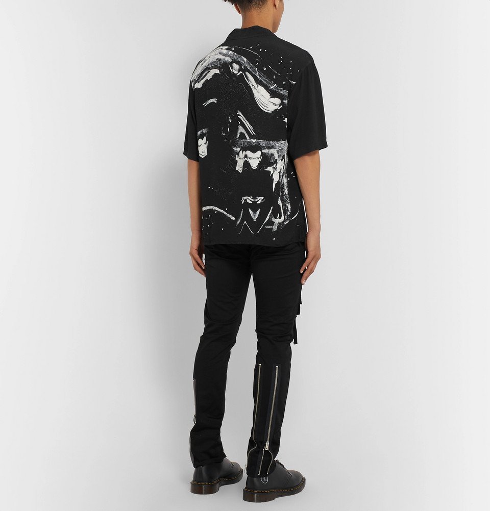 Undercover - Camp-Collar Printed Woven Shirt - Black Undercover