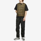 Taion Men's V-Neck Down Vest in Leopard