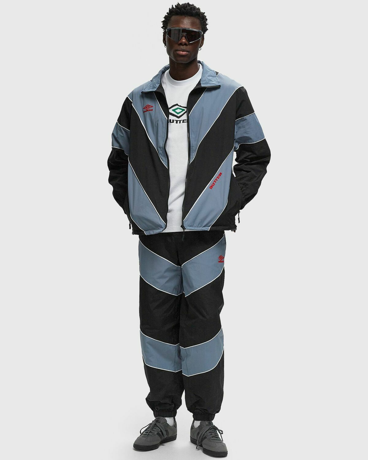 Butter Goods X Umbro Diamond Tracksuit Jacket Black/Grey Track