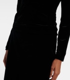 Roland Mouret Off-shoulder velvet top