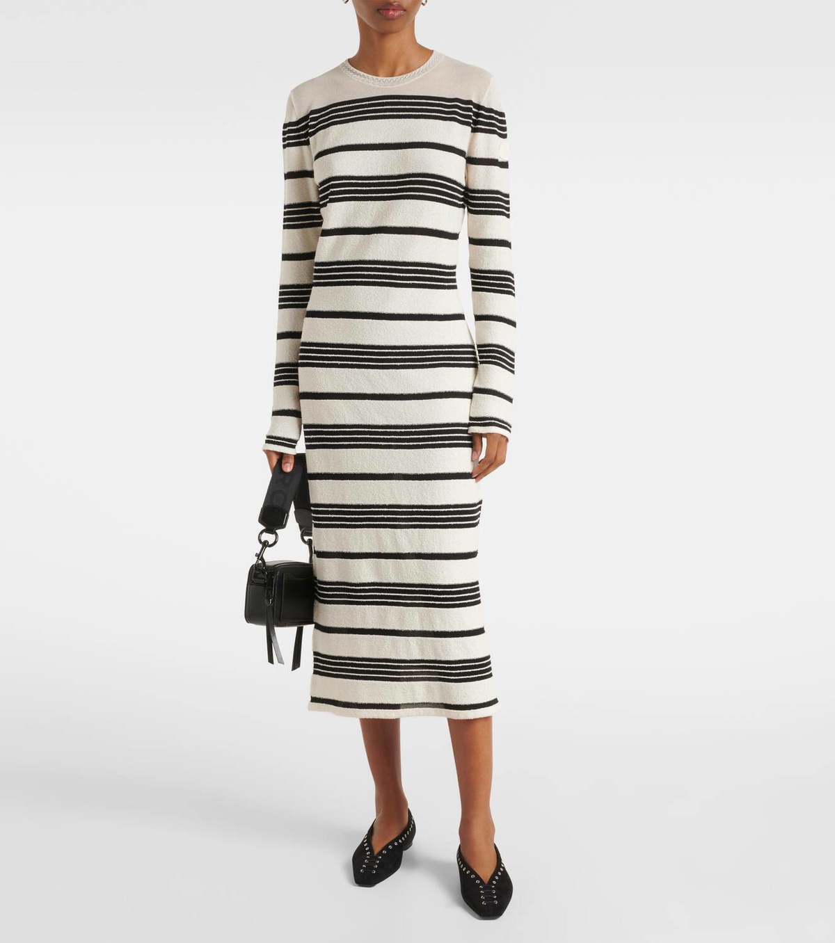 Moncler Cotton-blend midi dress