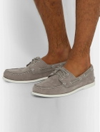 QUODDY - Downeast Nubuck Boat Shoes - Gray