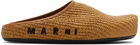 Marni Brown Raffia Fussbett Clogs