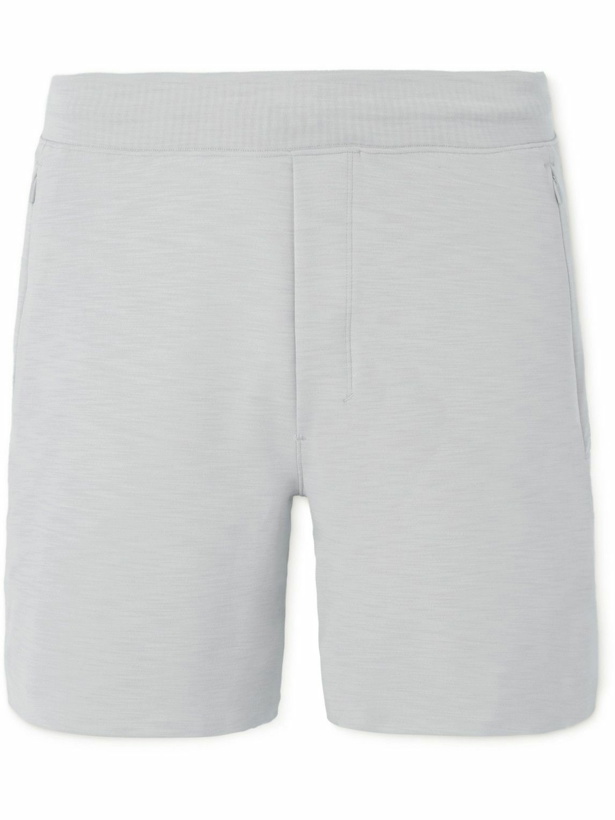 Photo: Lululemon - Balancer Slim-Fit Mesh-Panelled Everlux Shorts - Gray