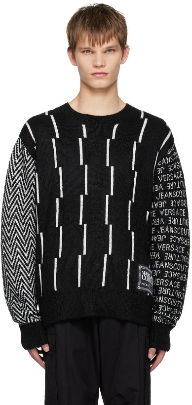 Photo: Versace Jeans Couture Black Piece Number Sweater