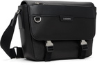 Lacoste Black Ossian Flap Close Leather Satchel Bag