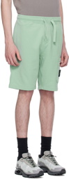 Stone Island Green Patch Shorts
