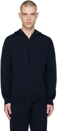 Sunspel Navy Zip Hoodie